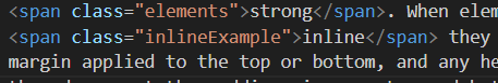 Inline Example HTML code